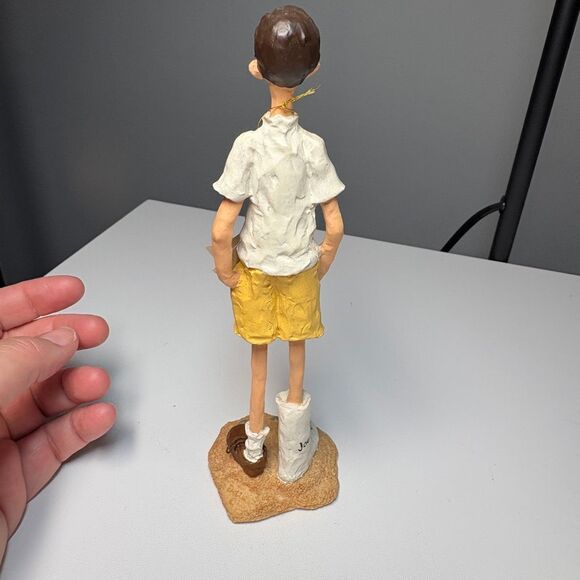 Boy w/Leg Cast Figurine "Dare Devil" by Dottie Erdmann #2176 - Picture 4 of 6